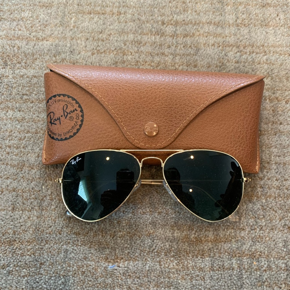 Classic G-15 + Gold Aviators w/ Brown Leather Case